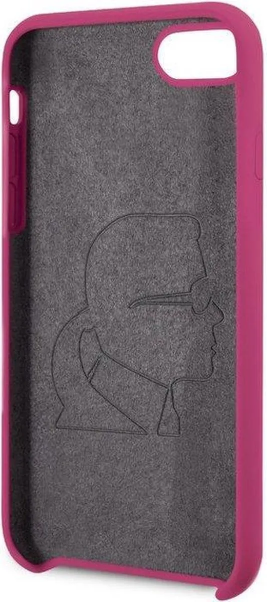 Karl Lagerfeld Silicone Back Case - iPhone 7 - Fuchsia