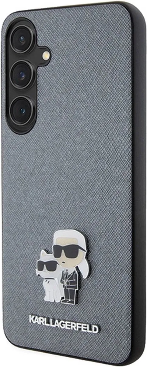 Karl Lagerfeld Saffiano Karl&Choupette Pin-hoesje - Samsung Galaxy S24+ Grijs - afbeelding 6 van 6