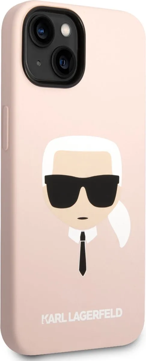 Karl Lagerfeld Silicone Back Cover iPhone 14 - Roze
