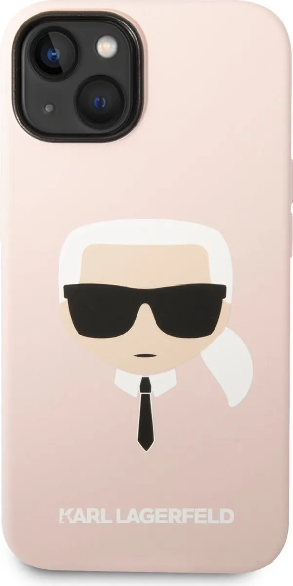 Karl Lagerfeld Silicone Back Cover iPhone 14 - Roze