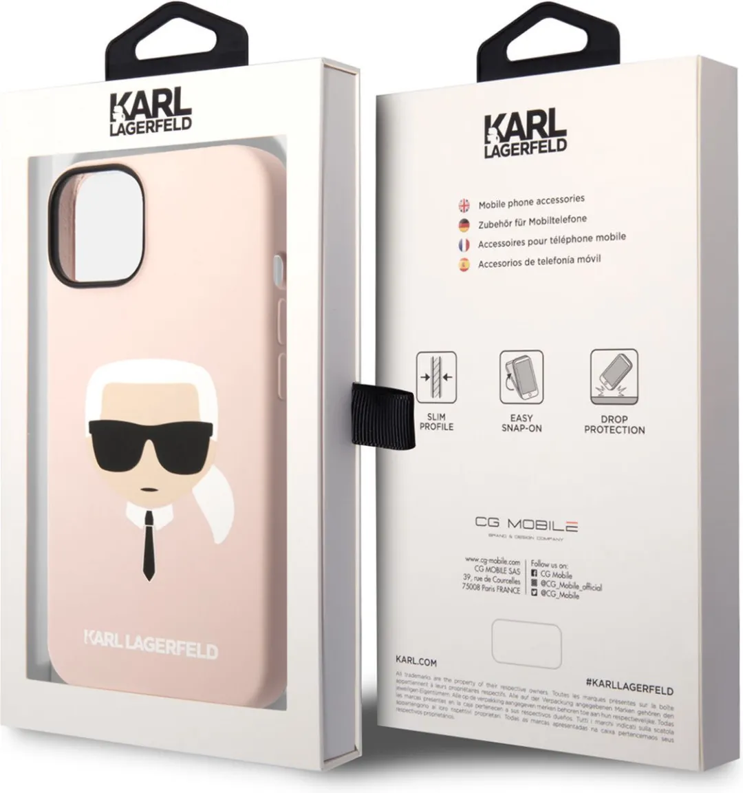 Karl Lagerfeld Silicone Back Cover iPhone 14 - Roze