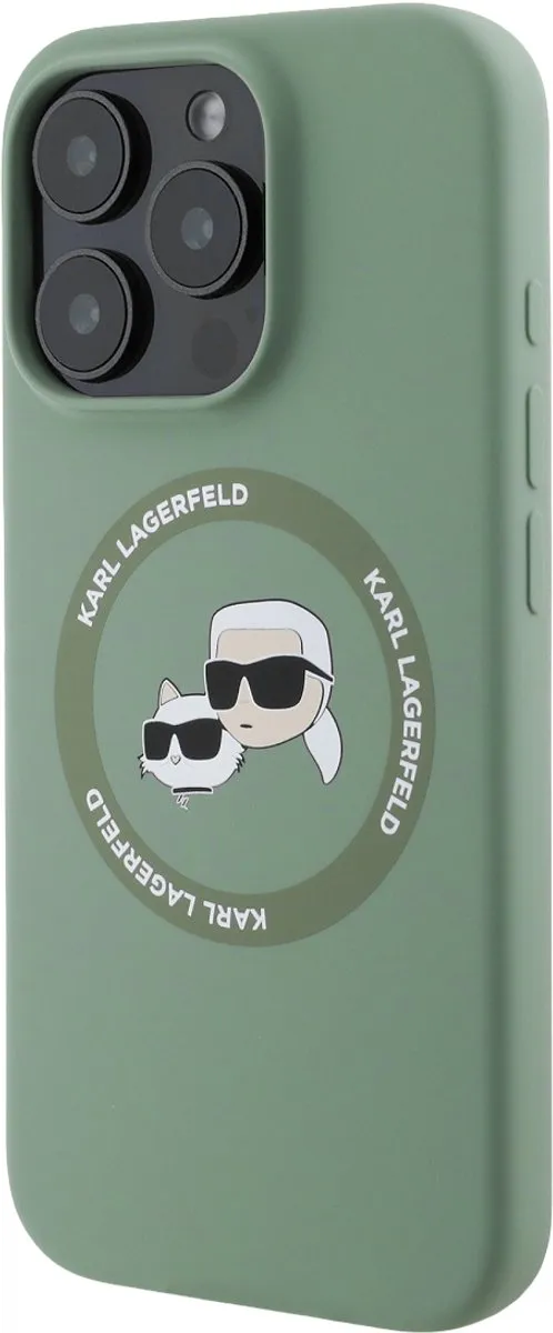 Karl Lagerfeld Hoesje iPhone 16 Pro Max MagSafe - Khaki KLHMP16XSKCHTCA