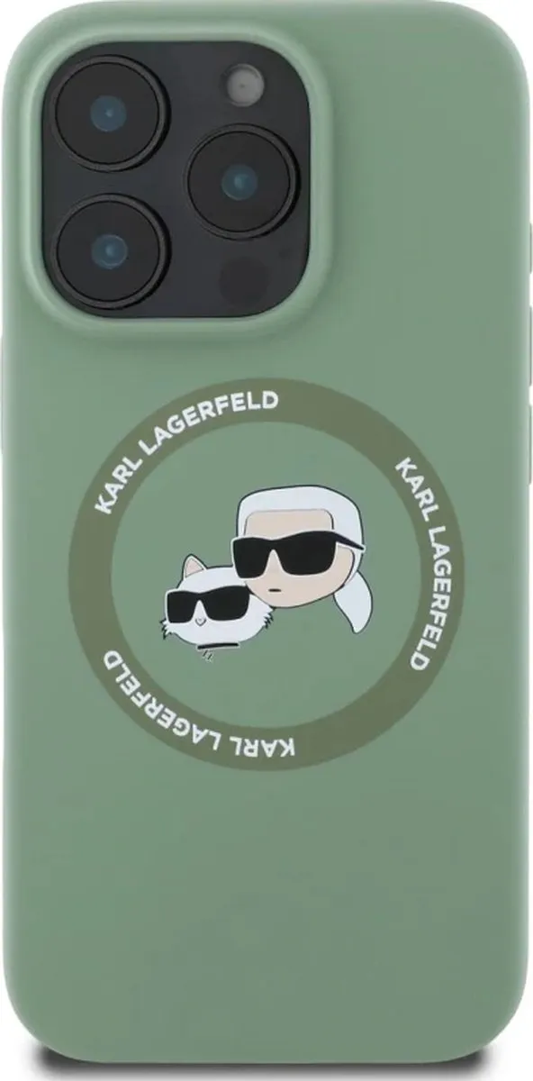 Karl Lagerfeld Hoesje iPhone 16 Pro Max MagSafe - Khaki KLHMP16XSKCHTCA - afbeelding 6 van 6