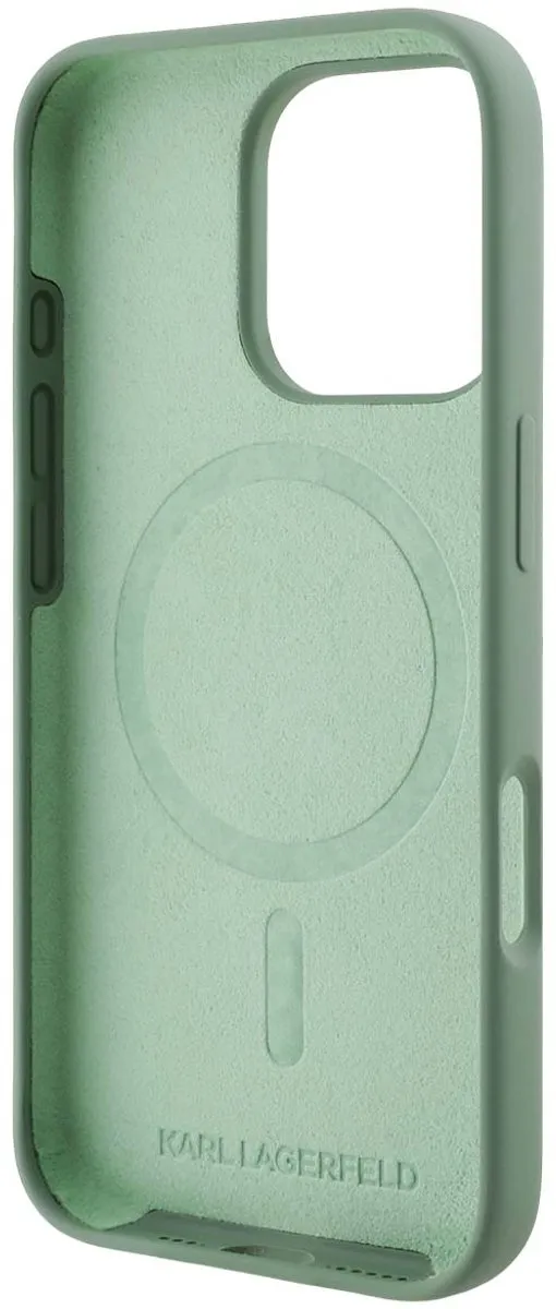 Karl Lagerfeld Hoesje iPhone 16 Pro Max MagSafe - Khaki KLHMP16XSKCHTCA