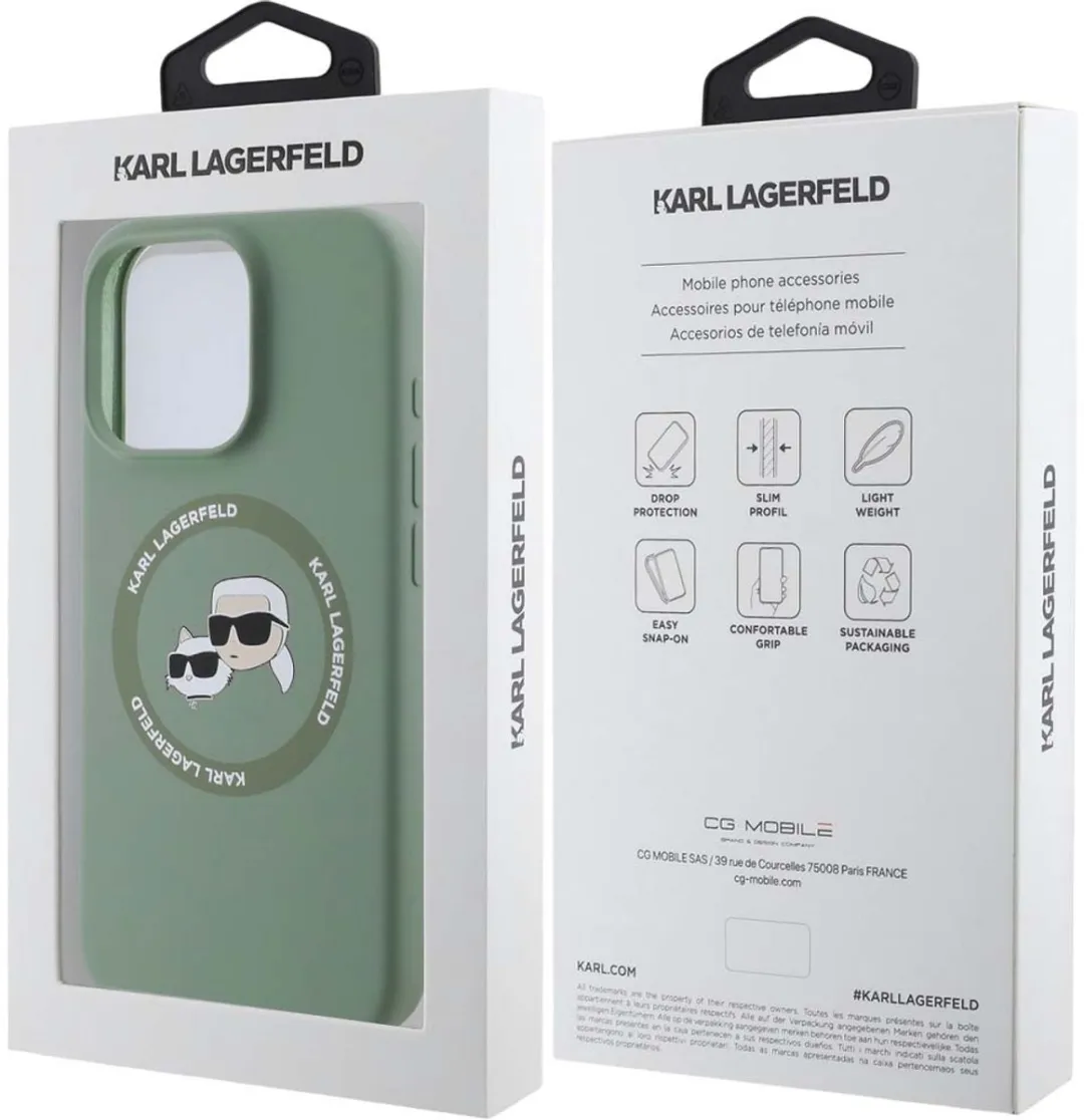 Karl Lagerfeld Hoesje iPhone 16 Pro Max MagSafe - Khaki KLHMP16XSKCHTCA