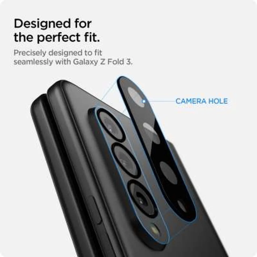 Spigen Camera Lens Glass Protector Samsung Galaxy Z Fold 3 - 2 Stuks - Zwart