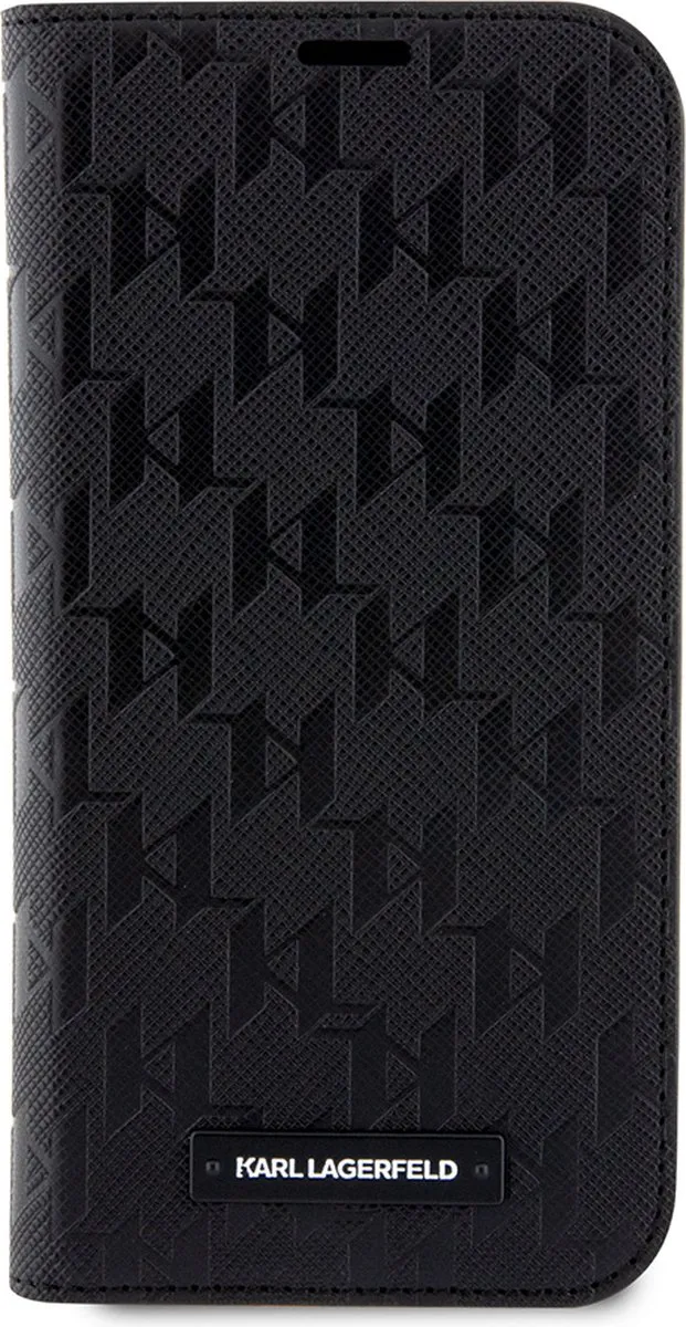 Karl Lagerfeld iPhone 14 Pro Max Hoesje - Kunstleer - 3 Pasjes - Zwart - afbeelding 6 van 6