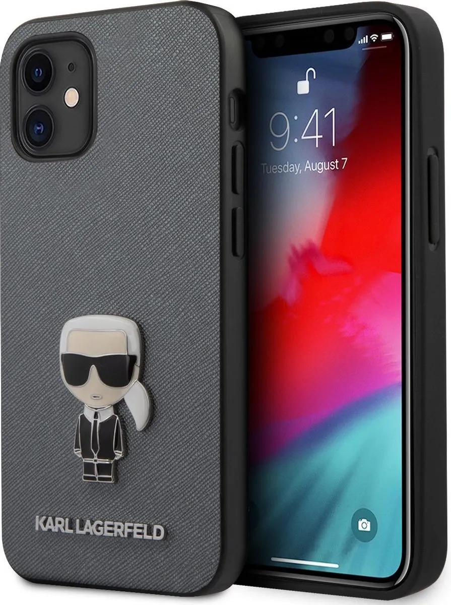 Karl Lagerfeld Saffiano Hoesje iPhone 12 Mini
