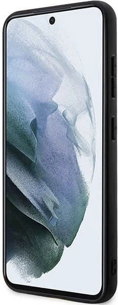 Karl Lagerfeld Saffiano Mono Metal Logo Hoesje - Samsung Galaxy S24 - Zwart