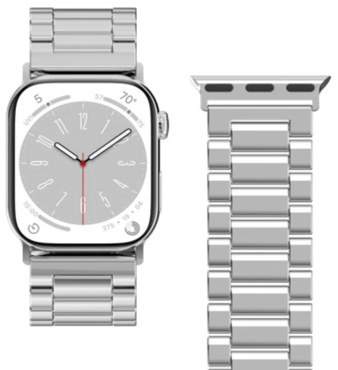Just in Case PrimeSteel Apple Watch Bandje - Zilver - One Size
