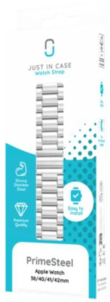 Just in Case PrimeSteel Apple Watch Bandje - Zilver - One Size