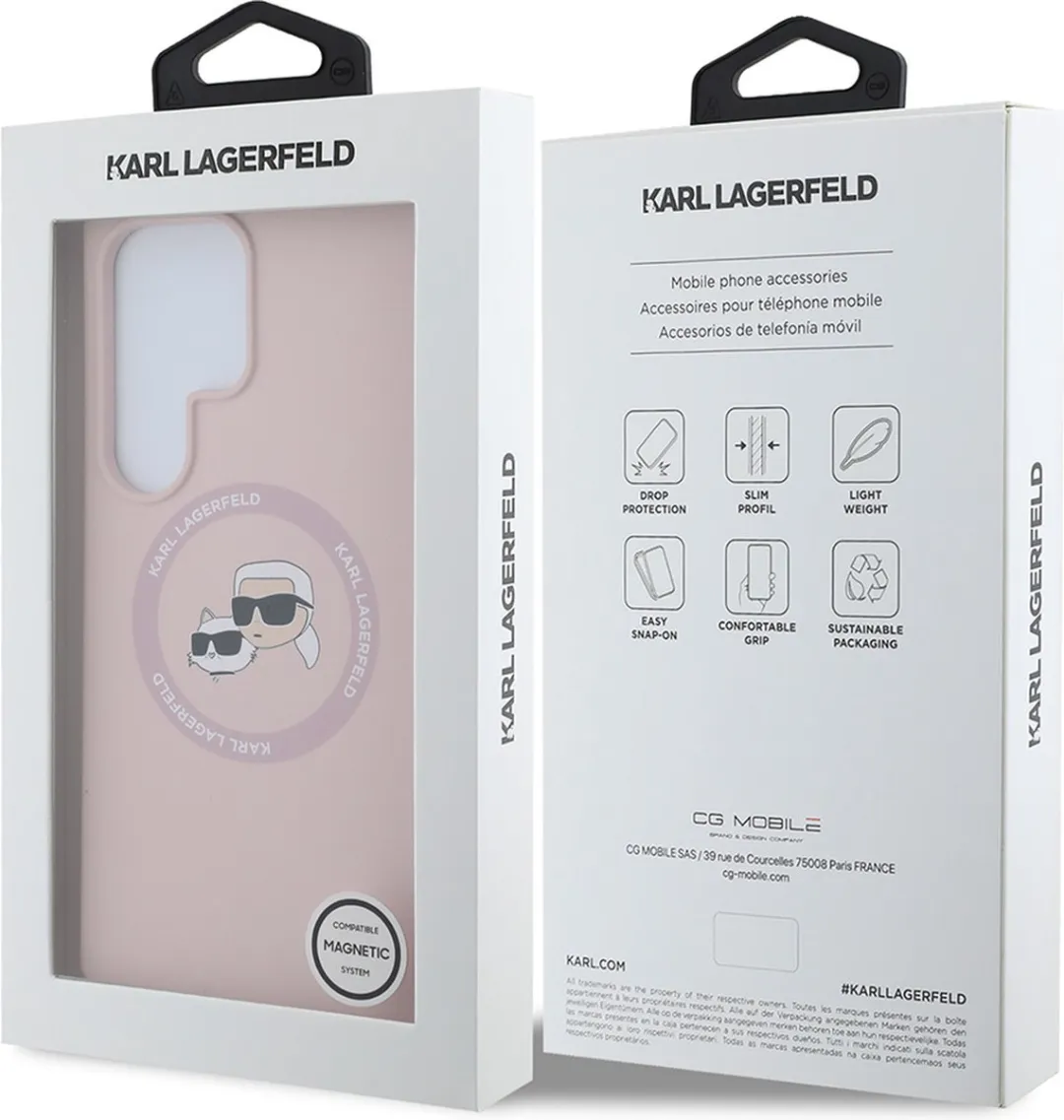 Karl Lagerfeld Backcase Hoesje Samsung Galaxy S25 Ultra - Roze - afbeelding 6 van 6