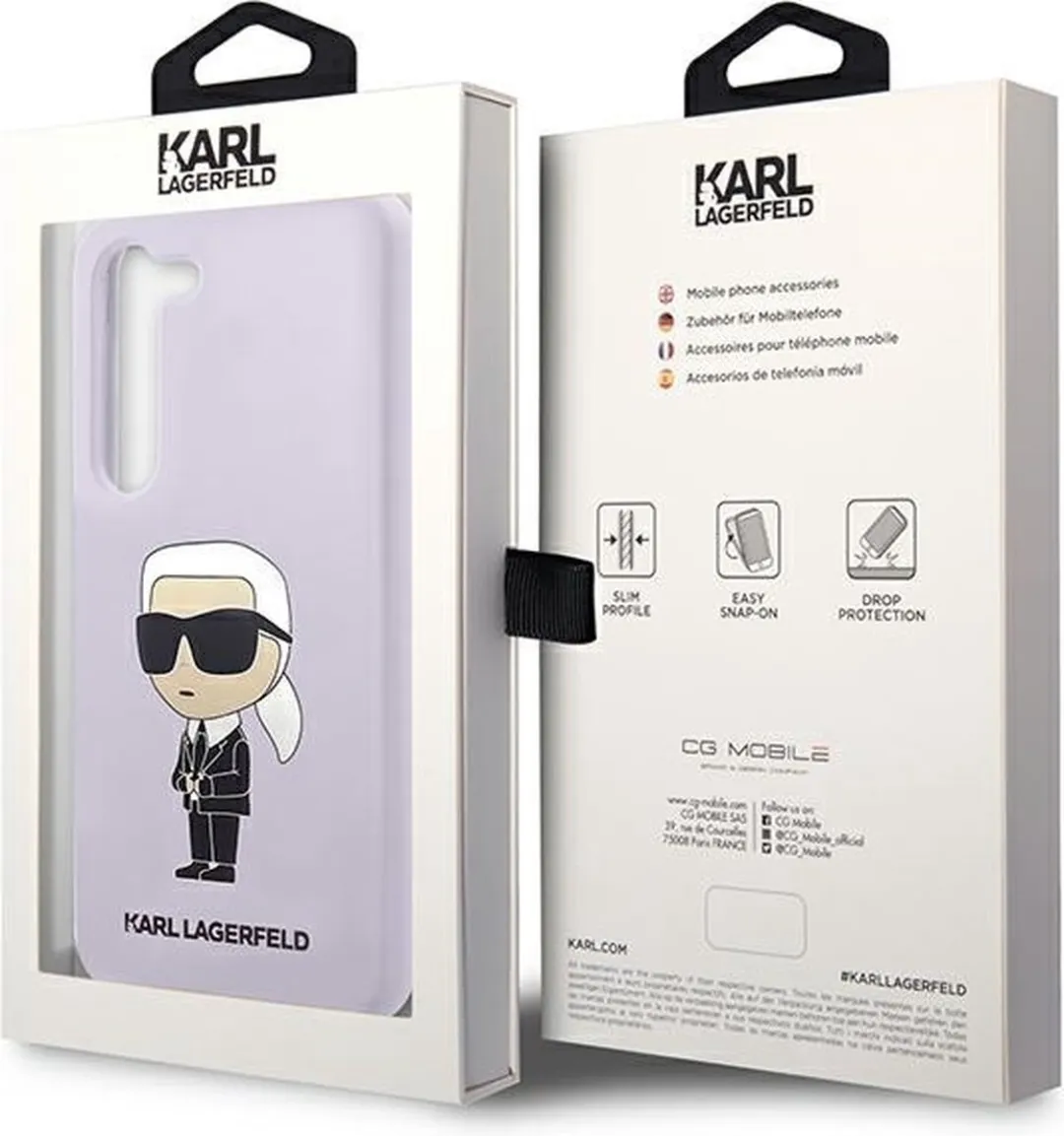 Karl Lagerfeld KLHCS23MSNIKBCU S23+ Siliconen Hoes - Paars - afbeelding 6 van 6