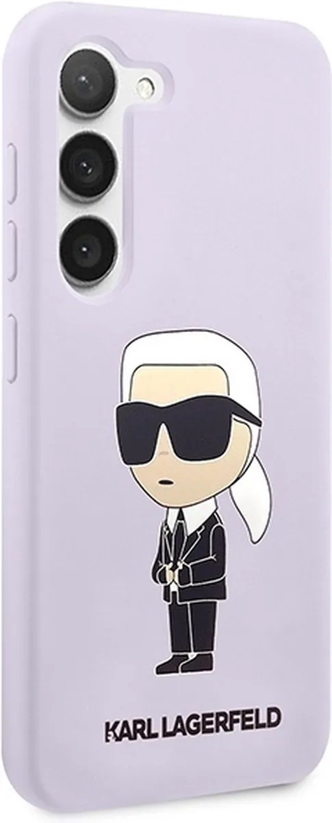Karl Lagerfeld KLHCS23MSNIKBCU S23+ Siliconen Hoes - Paars