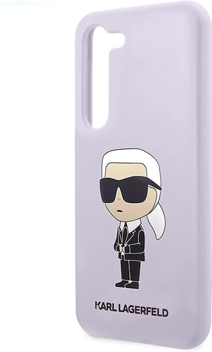 Karl Lagerfeld KLHCS23MSNIKBCU S23+ Siliconen Hoes - Paars