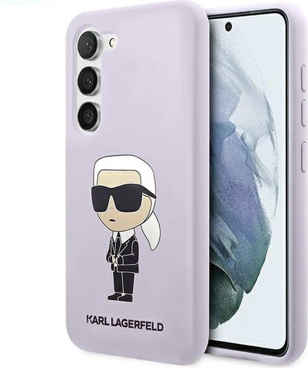 Karl Lagerfeld KLHCS23MSNIKBCU S23+ Siliconen Hoes - Paars