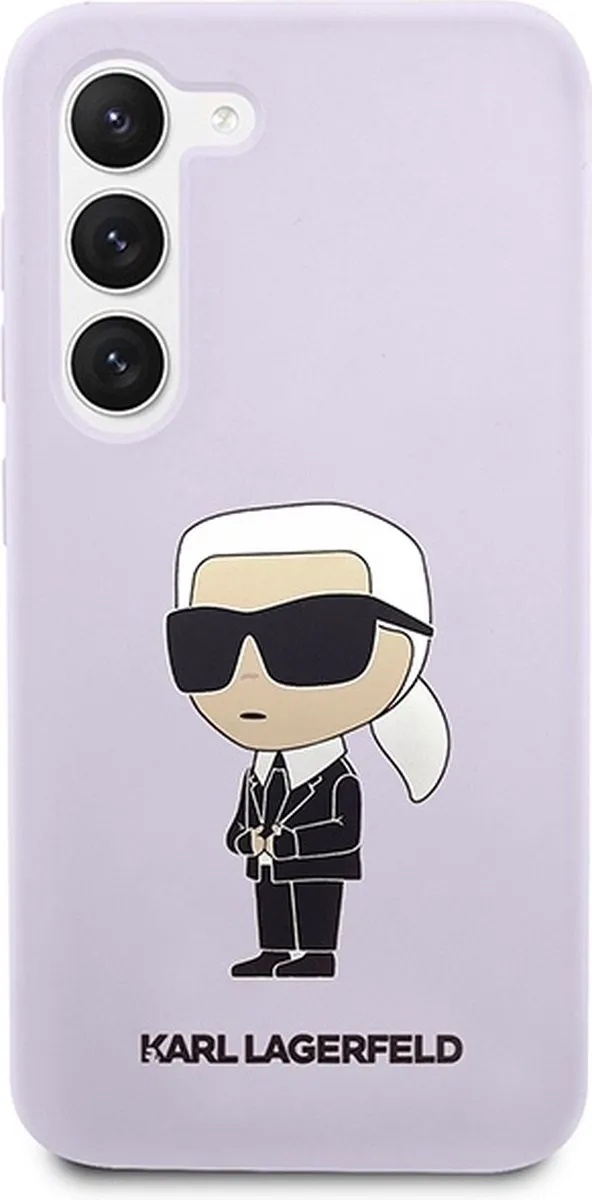 Karl Lagerfeld KLHCS23MSNIKBCU S23+ Siliconen Hoes - Paars