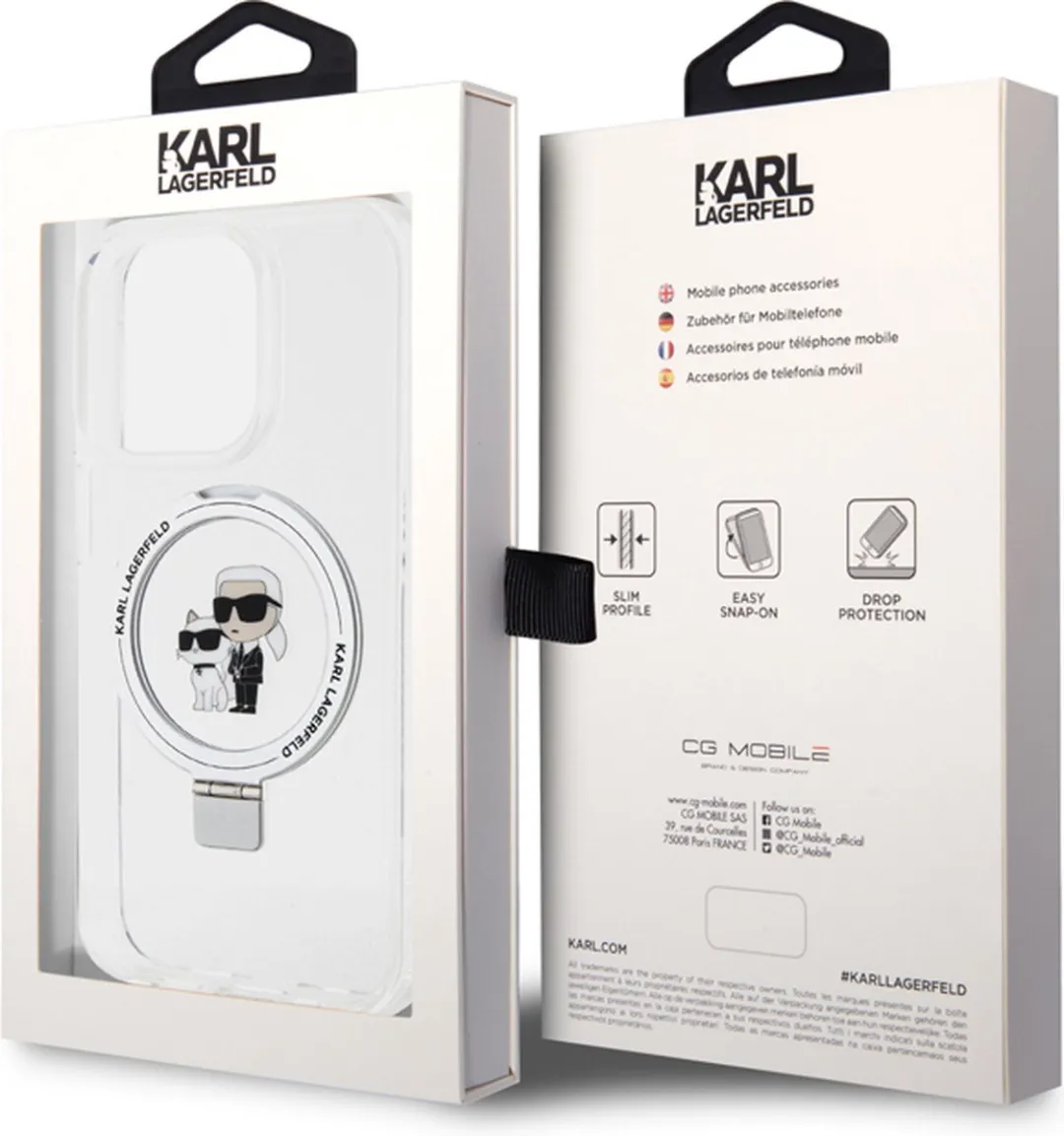 Karl Lagerfeld Magsafe Hoesje iPhone 15 Pro Max - Transparant