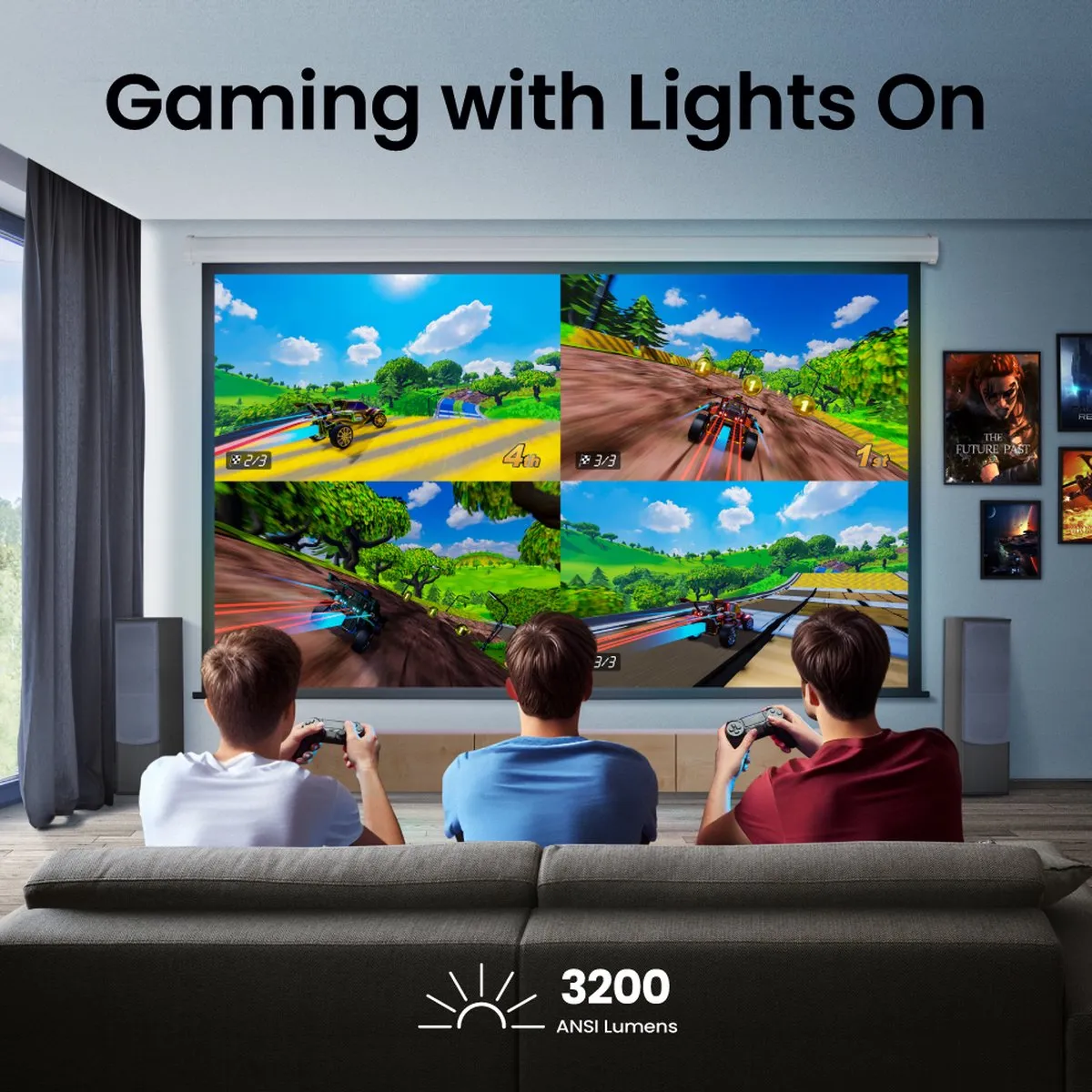 BenQ TK710 4K HDR Laser Projector - 3200 ANSI Lumen - 240Hz - Grijs/Wit - afbeelding 6 van 6