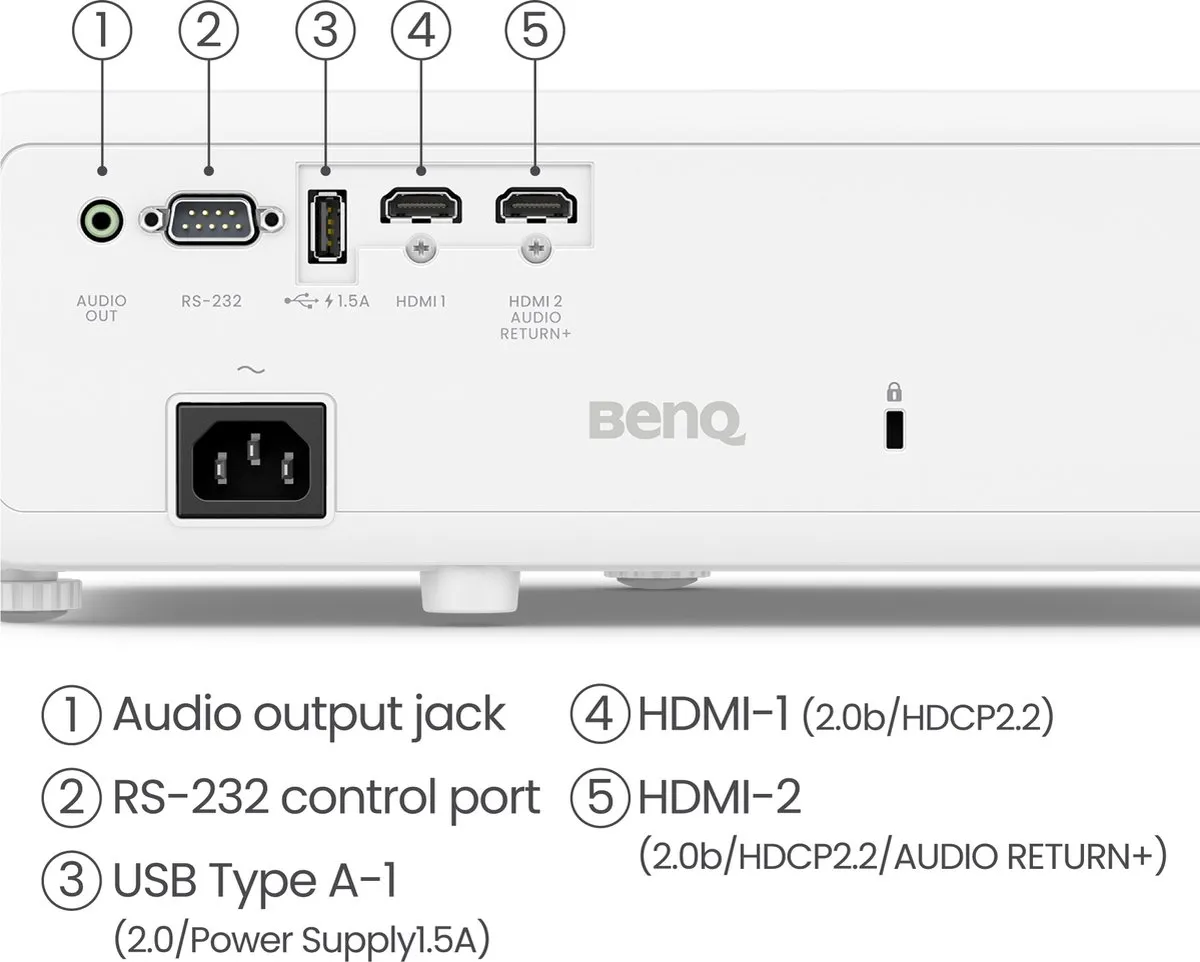 BenQ TK710 4K HDR Laser Projector - 3200 ANSI Lumen - 240Hz - Grijs/Wit