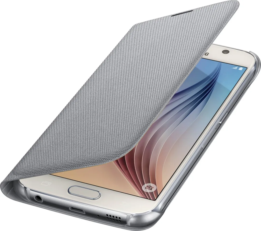 Samsung Galaxy S6 Flip Wallet Hoes - Zilver