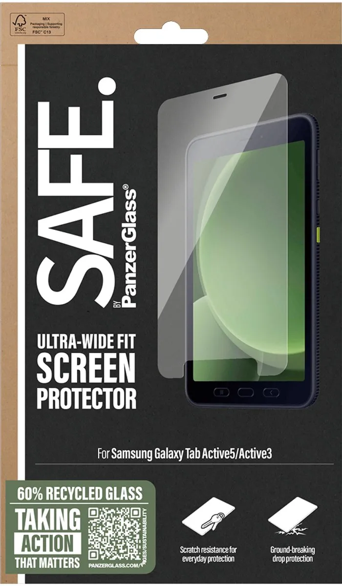 PanzerGlass SAFE. SAFE95736 Schermbeschermer - Samsung Galaxy Tab Active3/5 - Transparant