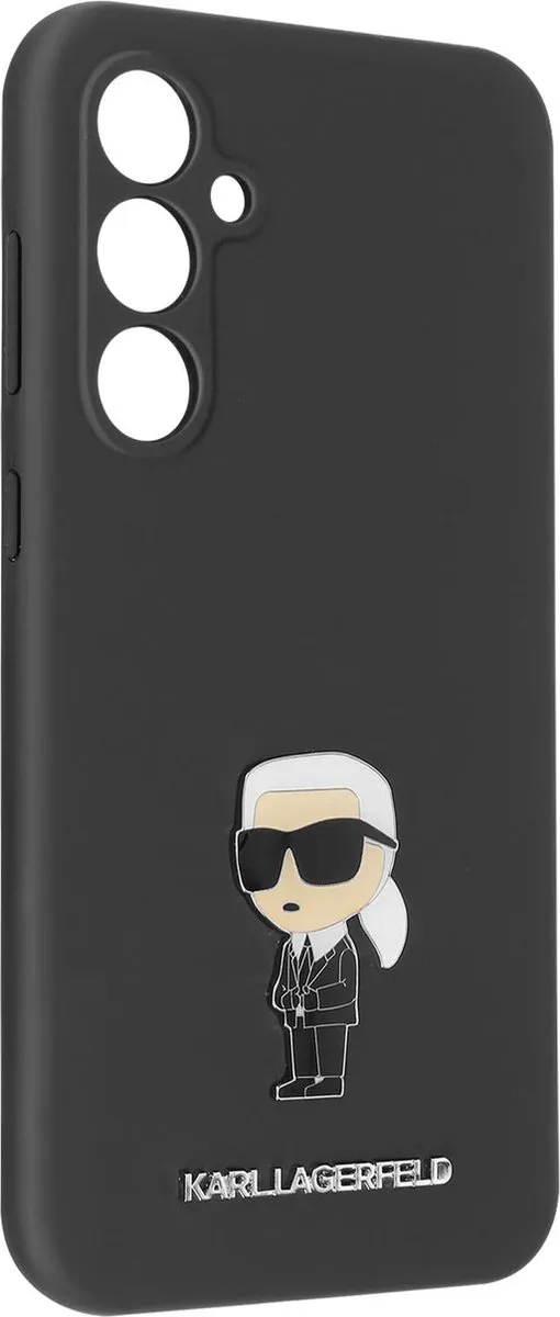 Karl Lagerfeld Ikonik Metal Pin Hoesje - Samsung Galaxy S23 FE - Zwart
