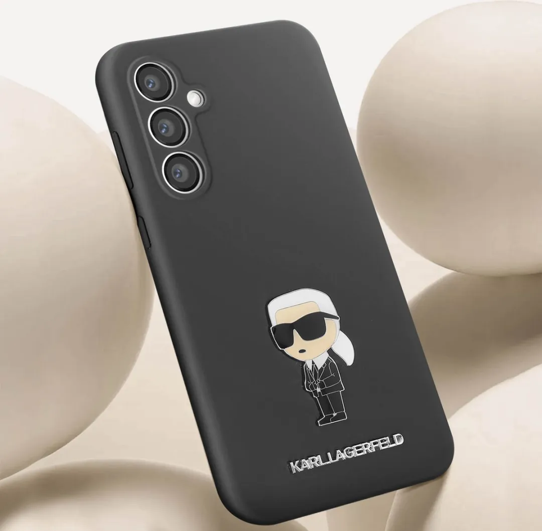Karl Lagerfeld Ikonik Metal Pin Hoesje - Samsung Galaxy S23 FE - Zwart