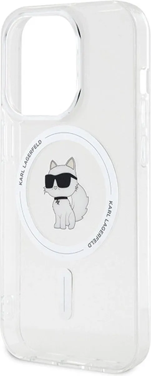 Karl Lagerfeld IML Choupette MagSafe Hoesje iPhone 14/Pro/Max - Transparant