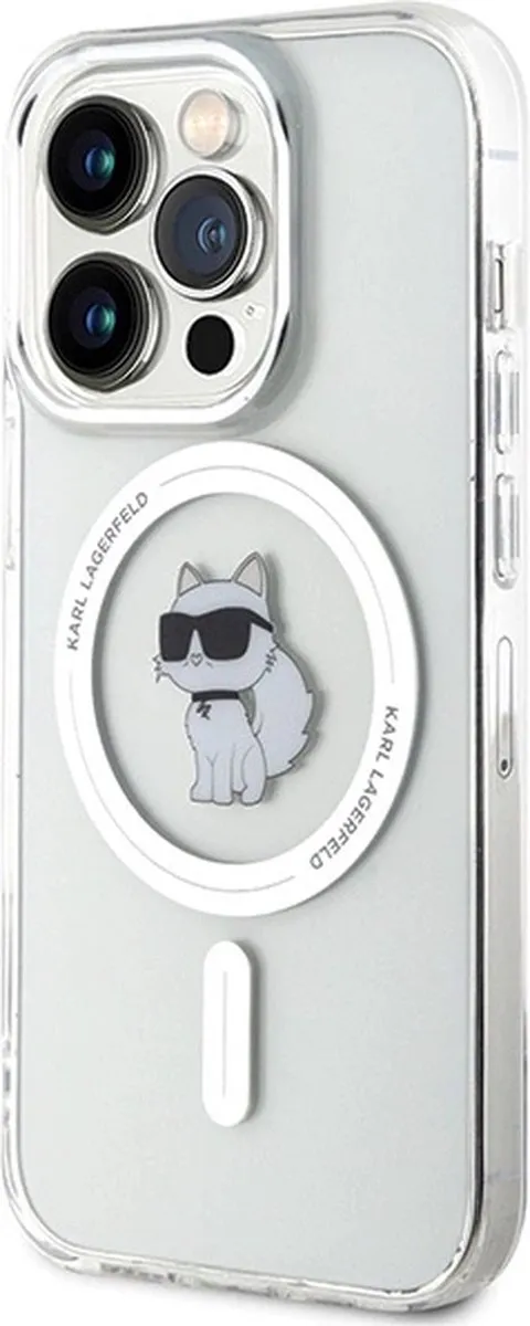Karl Lagerfeld IML Choupette MagSafe Hoesje iPhone 14/Pro/Max - Transparant