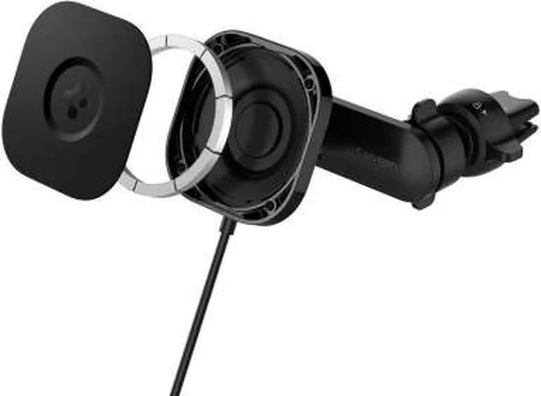 Spigen iPhone Mag OneTap Vent Car Holder 7.5W - Zwart