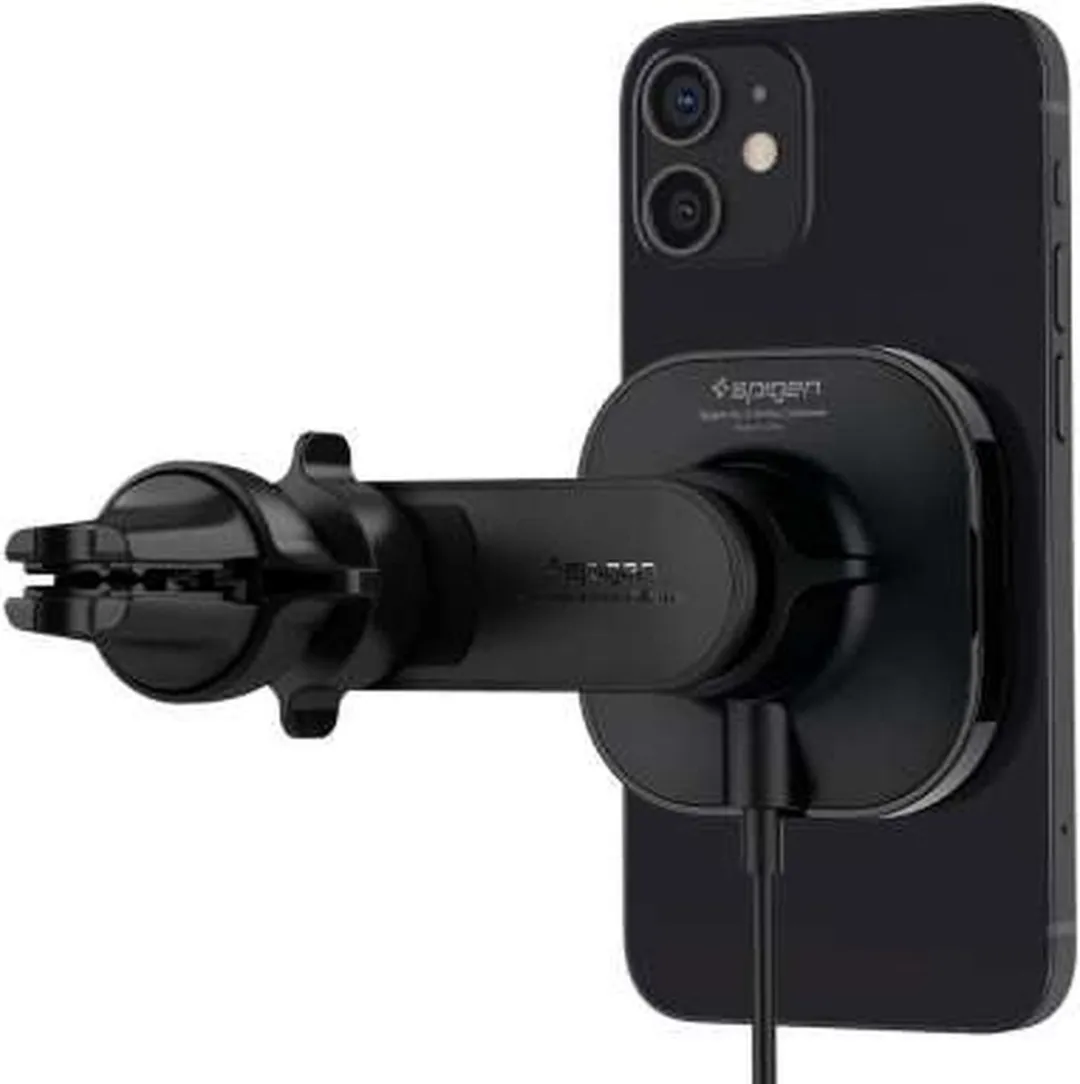 Spigen iPhone Mag OneTap Vent Car Holder 7.5W - Zwart