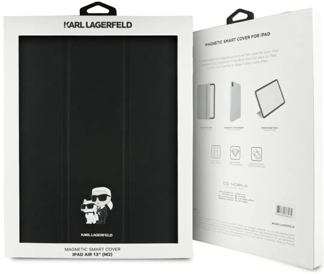 Karl Lagerfeld Hoes iPad Air 13 2024/2025 Magnetisch - Safiano