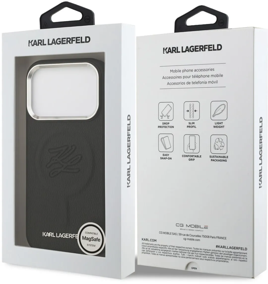 Karl Lagerfeld iPhone 17 Pro Telefoonhoesje - MagSafe - Zwart - afbeelding 6 van 6