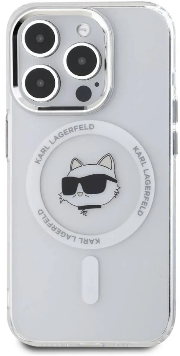 Karl Lagerfeld MagSafe Hoesje iPhone 15 Pro Max Tweety Transparant KLHMP15XHLSCHH