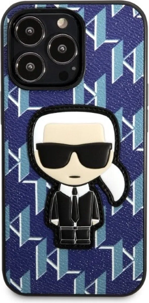 Karl Lagerfeld KLHCP13XPMNIKBL Hoesje iPhone 13 Pro Max - Blauw