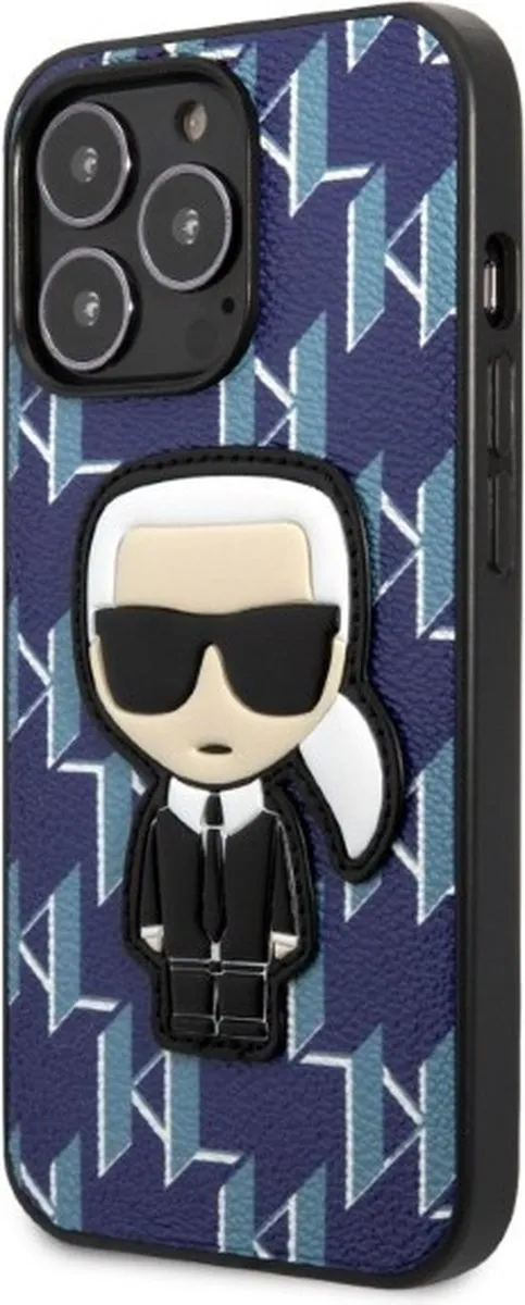 Karl Lagerfeld KLHCP13XPMNIKBL Hoesje iPhone 13 Pro Max - Blauw