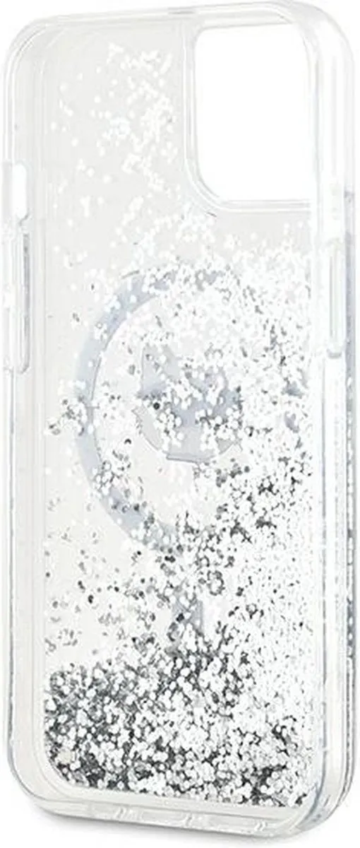 Karl Lagerfeld Choupette Liquid Glitter MagSafe Hoesje - iPhone 15/14 Plus - Transparant