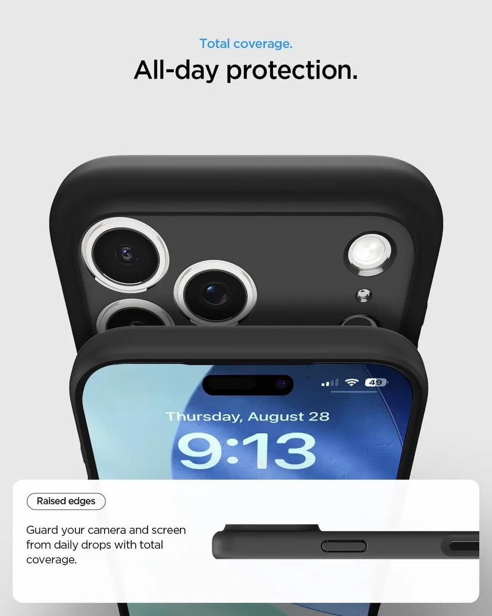 Spigen iPhone 17 Pro Back Cover Hoesje - Anti Vergeling - Zwart