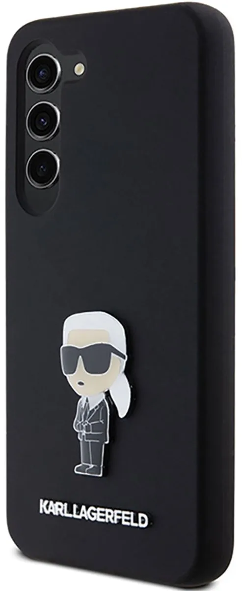 Karl Lagerfeld Ikonik Metal Pin Hoesje - Samsung Galaxy S24 - Zwart