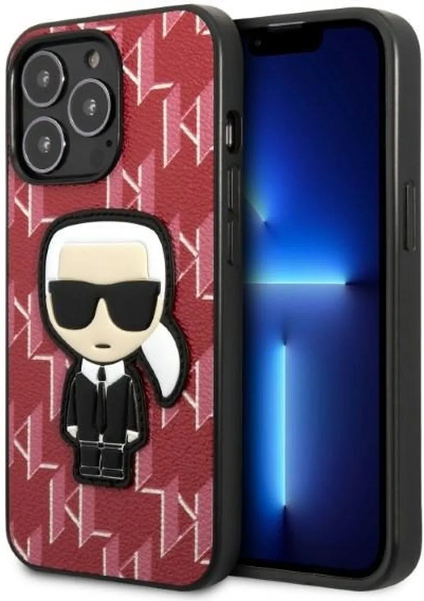 Karl Lagerfeld KLHCP13XPMNIKPI Hoesje iPhone 13 Pro Max - Rood