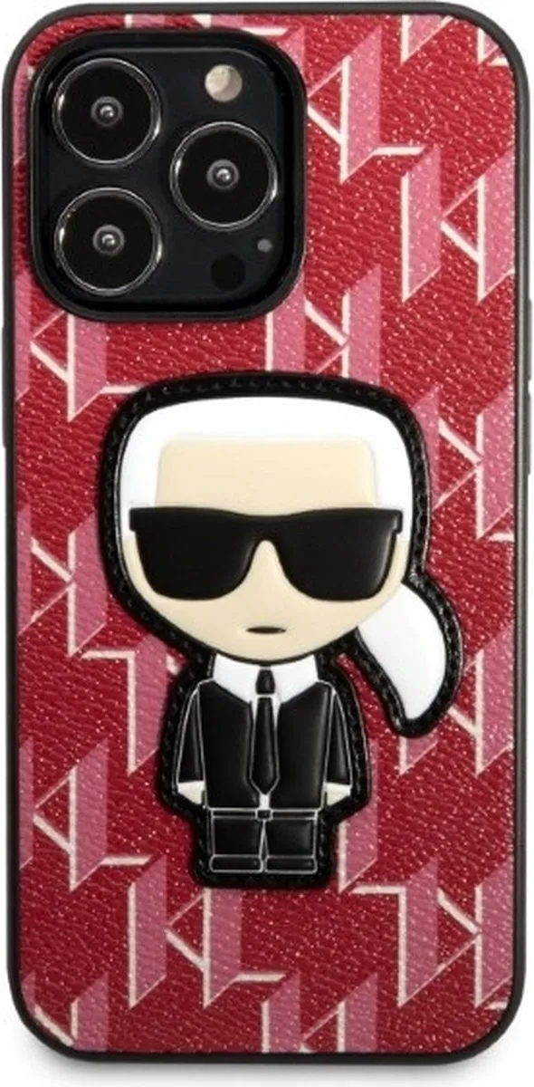 Karl Lagerfeld KLHCP13XPMNIKPI Hoesje iPhone 13 Pro Max - Rood