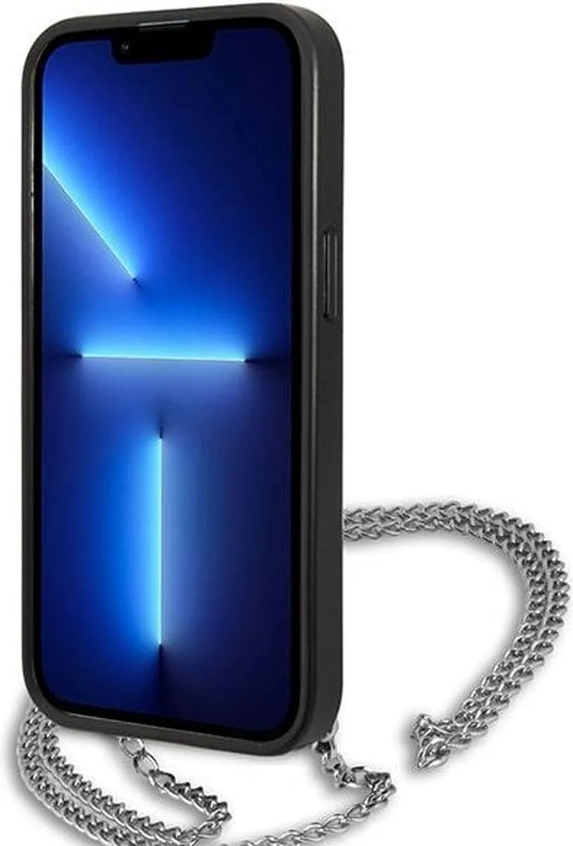 Karl Lagerfeld Textured Back Case met Chain iPhone 13 Pro - Zwart - afbeelding 6 van 6