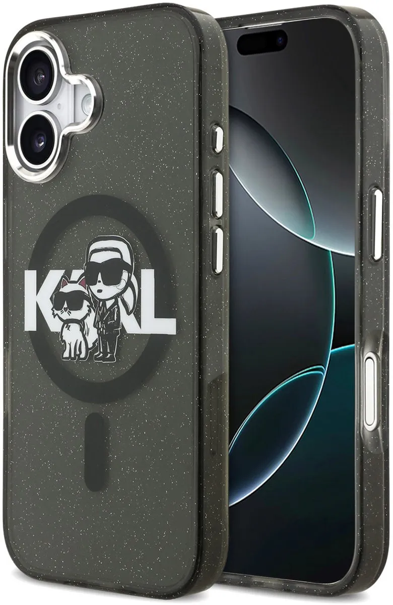 Karl Lagerfeld Back Cover Case iPhone 17 - Zwart - MagSafe - afbeelding 6 van 6
