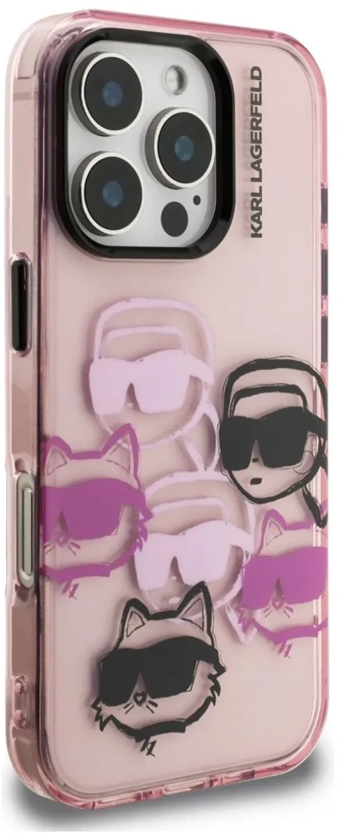 Karl Lagerfeld IML Multi K&C Hoofdpatroon Case - iPhone 16 Pro - Zwart