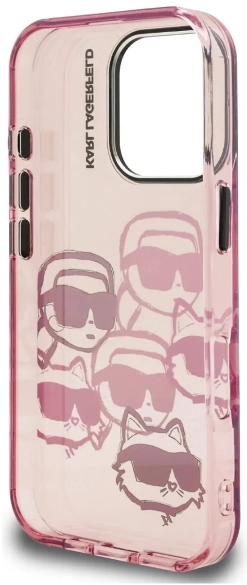 Karl Lagerfeld IML Multi K&C Hoofdpatroon Case - iPhone 16 Pro - Zwart