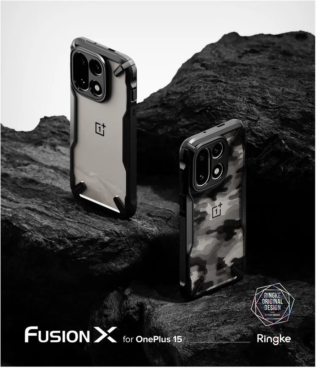 Ringke Fusion X Hoesje OnePlus 15 - Militaire Standaard - Zwart