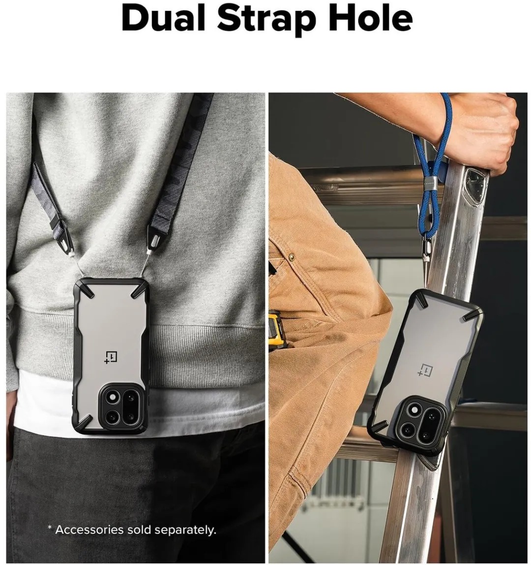 Ringke Fusion X Hoesje OnePlus 15 - Militaire Standaard - Zwart