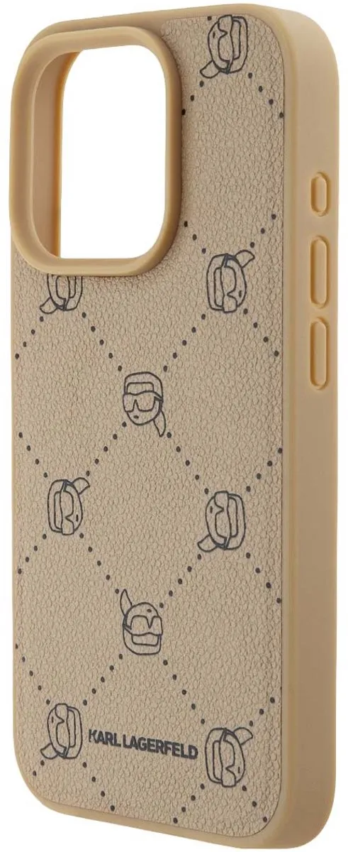 Karl Lagerfeld Back Cover iPhone 15 Pro KLHMP15LPGKHPHE - Beige