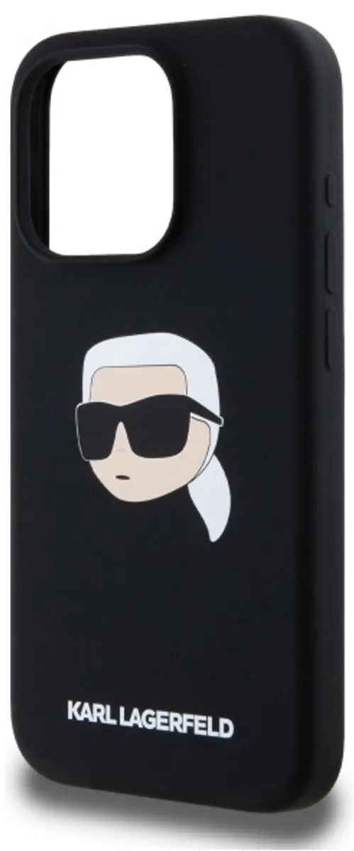 Karl Lagerfeld iPhone 15 Pro Hoesje Magnetisch - Siliconen Karl Print - Transparent